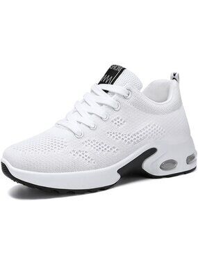 〽️Women's Athletic Running Sneakers White Closed Toe Breathable Mesh Low Top